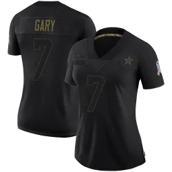 Women's Rashan Gary Dallas Cowboys No.7 Limited 2020 Salute To Service Jersey - Black