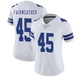 Women's Rivaldo Fairweather Dallas Cowboys No.45 Limited Vapor Untouchable Jersey - White