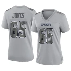 Women's Robert Jones Dallas Cowboys No.65 Game Atmosphere Fashion Jersey - Gray