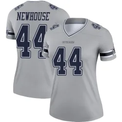 Women's Robert Newhouse Dallas Cowboys No.44 Legend Inverted Jersey - Gray