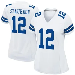 Women's Roger Staubach Dallas Cowboys No.12 Game Jersey - White