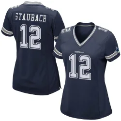 Women's Roger Staubach Dallas Cowboys No.12 Game Team Color Jersey - Navy
