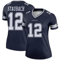 Women's Roger Staubach Dallas Cowboys No.12 Legend Jersey - Navy