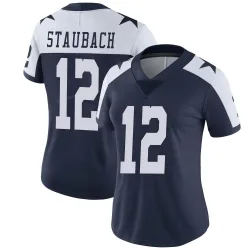 Women's Roger Staubach Dallas Cowboys No.12 Limited Alternate Vapor Untouchable Jersey - Navy