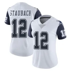 Women's Roger Staubach Dallas Cowboys No.12 Limited Color Rush Vapor Untouchable Jersey - White