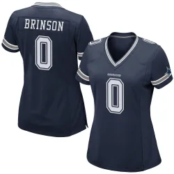 Women's Romello Brinson Dallas Cowboys No.0 Game Team Color Jersey - Navy