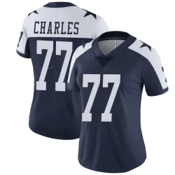 Women's Saahdiq Charles Dallas Cowboys No.77 Limited Alternate Vapor Untouchable Jersey - Navy