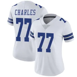 Women's Saahdiq Charles Dallas Cowboys No.77 Limited Vapor Untouchable Jersey - White