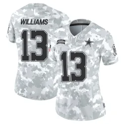 Women's Seth Williams Dallas Cowboys No.13 Limited 2024 Salute to Service Jersey - Arctic Camo