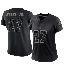 Women's Shavon Revel Jr. Dallas Cowboys No.27 Limited Reflective Jersey - Black
