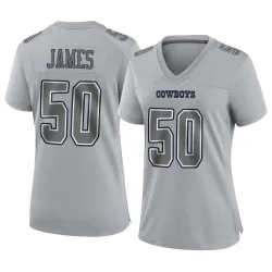 Women's Shemar James Dallas Cowboys No.50 Game Atmosphere Fashion Jersey - Gray