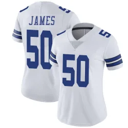 Women's Shemar James Dallas Cowboys No.50 Limited Vapor Untouchable Jersey - White