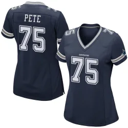 Women's Shiyazh Pete Dallas Cowboys No.75 Game Team Color Jersey - Navy