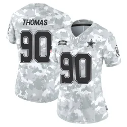 Women's Solomon Thomas Dallas Cowboys No.90 Limited 2024 Salute to Service Jersey - Arctic Camo