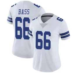 Women's T.J. Bass Dallas Cowboys No.66 Limited Vapor Untouchable Jersey - White