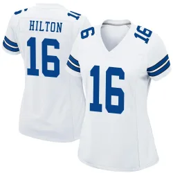 Women's T.Y. Hilton Dallas Cowboys No.16 Game Jersey - White