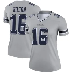 Women's T.Y. Hilton Dallas Cowboys No.16 Legend Inverted Jersey - Gray