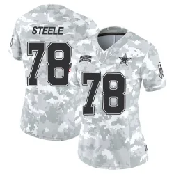 Women's Terence Steele Dallas Cowboys No.78 Limited 2024 Salute to Service Jersey - Arctic Camo