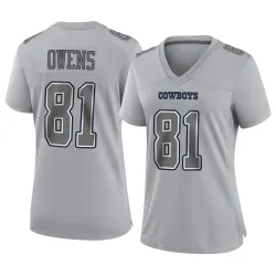 Women's Terrell Owens Dallas Cowboys No.81 Game Atmosphere Fashion Jersey - Gray