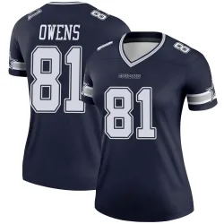 Women's Terrell Owens Dallas Cowboys No.81 Legend Jersey - Navy