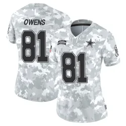 Women's Terrell Owens Dallas Cowboys No.81 Limited 2024 Salute to Service Jersey - Arctic Camo