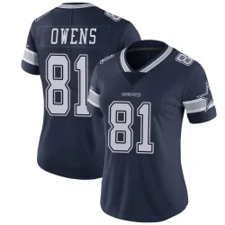 Women's Terrell Owens Dallas Cowboys No.81 Limited Team Color Vapor Untouchable Jersey - Navy