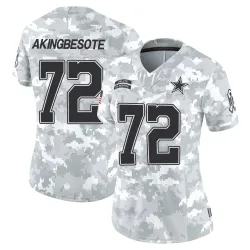 Women's Tommy Akingbesote Dallas Cowboys No.72 Limited 2024 Salute to Service Jersey - Arctic Camo