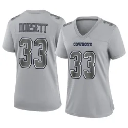 Women's Tony Dorsett Dallas Cowboys No.33 Game Atmosphere Fashion Jersey - Gray