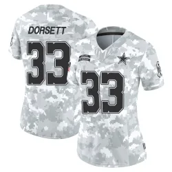 Women's Tony Dorsett Dallas Cowboys No.33 Limited 2024 Salute to Service Jersey - Arctic Camo
