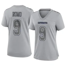 Women's Tony Romo Dallas Cowboys No.9 Game Atmosphere Fashion Jersey - Gray