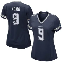 Women's Tony Romo Dallas Cowboys No.9 Game Team Color Jersey - Navy