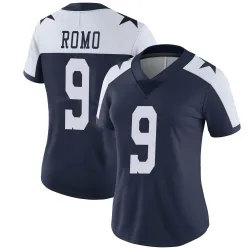 Women's Tony Romo Dallas Cowboys No.9 Limited Alternate Vapor Untouchable Jersey - Navy