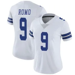 Women's Tony Romo Dallas Cowboys No.9 Limited Vapor Untouchable Jersey - White
