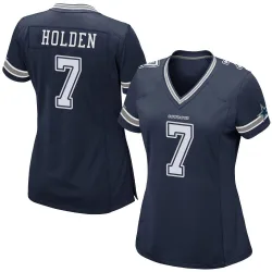 Women's Traeshon Holden Dallas Cowboys No.7 Game Team Color Jersey - Navy