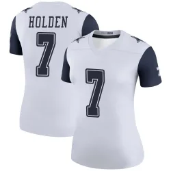 Women's Traeshon Holden Dallas Cowboys No.7 Legend Color Rush Jersey - White