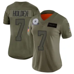 Women's Traeshon Holden Dallas Cowboys No.7 Limited 2019 Salute to Service Jersey - Camo
