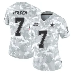 Women's Traeshon Holden Dallas Cowboys No.7 Limited 2024 Salute to Service Jersey - Arctic Camo