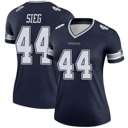Women's Trent Sieg Dallas Cowboys No.44 Legend Jersey - Navy