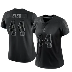 Women's Trent Sieg Dallas Cowboys No.44 Limited Reflective Jersey - Black