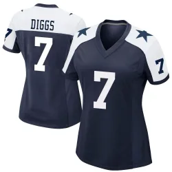 Women's Trevon Diggs Dallas Cowboys No.7 Game Alternate Jersey - Navy