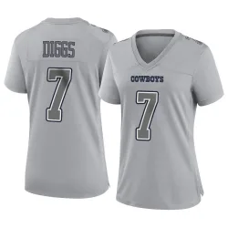 Women's Trevon Diggs Dallas Cowboys No.7 Game Atmosphere Fashion Jersey - Gray