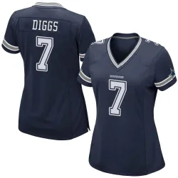 Women's Trevon Diggs Dallas Cowboys No.7 Game Team Color Jersey - Navy