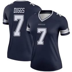 Women's Trevon Diggs Dallas Cowboys No.7 Legend Jersey - Navy