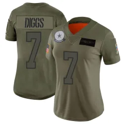 Women's Trevon Diggs Dallas Cowboys No.7 Limited 2019 Salute to Service Jersey - Camo