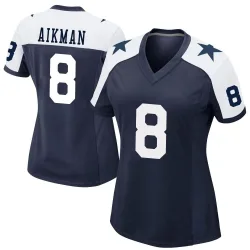 Women's Troy Aikman Dallas Cowboys No.8 Game Alternate Jersey - Navy