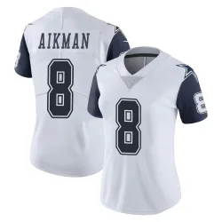 Women's Troy Aikman Dallas Cowboys No.8 Limited Color Rush Vapor Untouchable Jersey - White