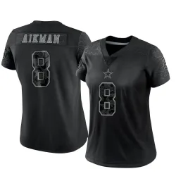Women's Troy Aikman Dallas Cowboys No.8 Limited Reflective Jersey - Black