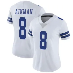 Women's Troy Aikman Dallas Cowboys No.8 Limited Vapor Untouchable Jersey - White