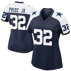 Women's Troy Pride Jr. Dallas Cowboys No.32 Game Alternate Jersey - Navy
