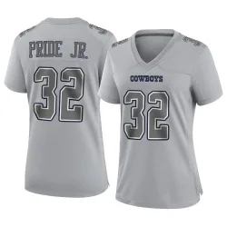 Women's Troy Pride Jr. Dallas Cowboys No.32 Game Atmosphere Fashion Jersey - Gray